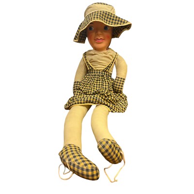 Vintage 40s 50s Dance with Me Doll Plastic Celluloid MASK FACE Cloth Doll 37 