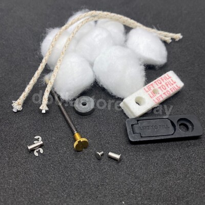 For Zippo, 15 pcs Set: Rubber Oil saver Cotton Wick Felt Wheel Rivets, Spring