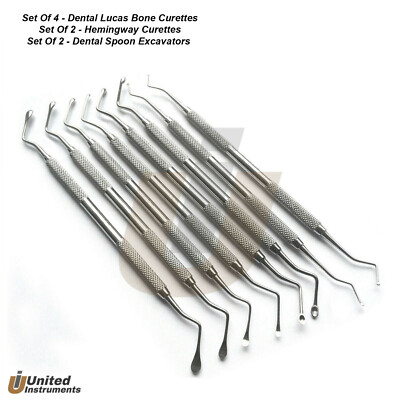 Perio Tissue Extraction Lucas Curettes Dentin Dacey Spoon Excavator Hemingway