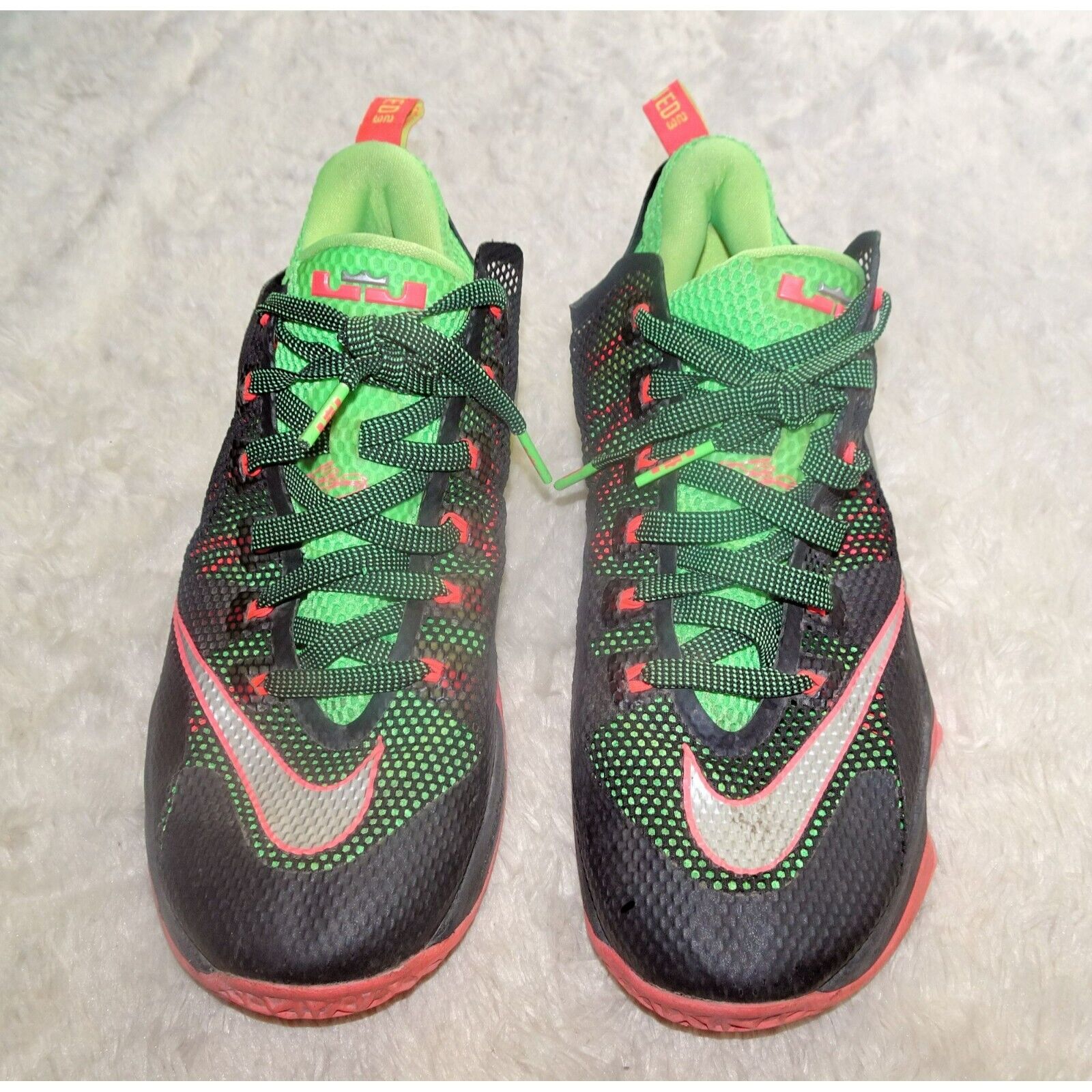 Nike Lebron XII 12 Low Remix Black Metallic Silver Green Nike Lebron XII 12 Low Remix Black Metallic Silver Green