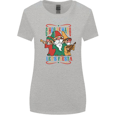 Cinco De Mayo Lets Fiesta Funny Gnomes Womens Wider Cut T-Shirt