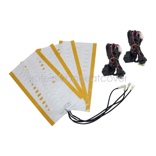 2Seat 12V Universal Carbon Fiber Car Heated Seat Heater Kit with Round Switch -