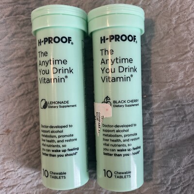 2x H-Proof Anytime You Drink Vitamin Lemonade 10 Chewable Tablets 01/2025