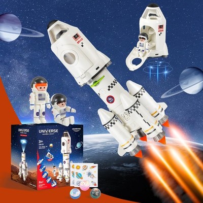 HILKKET Space Shuttle Giocattolo per Razzo, Spaziale Esplorazione Gioco,