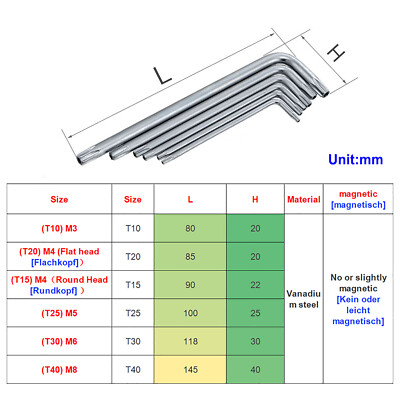 Long Reach Torx Star Security Bit Tamper Proof Screwdriver Bits T10 T25 T30 T40