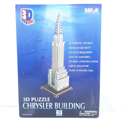 Daron Chrysler Building 3D 70 Piece Puzzle Landmark Model Kit