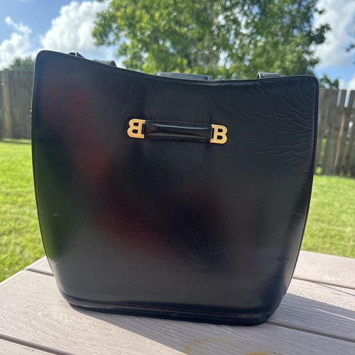 Bally Vintage Leather Classic Shoulder Bag Made In Italy | eBay