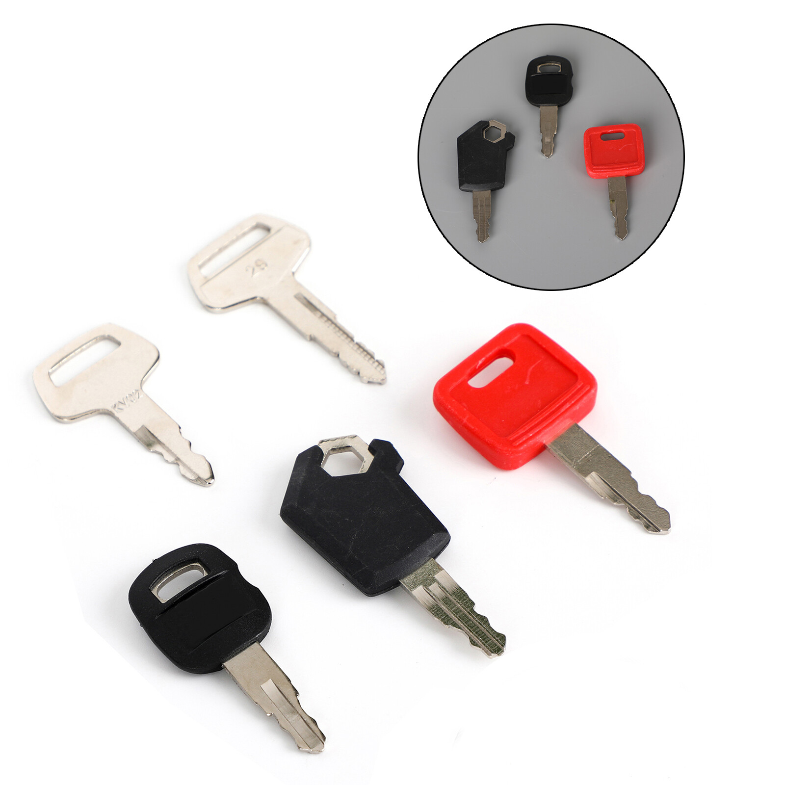 5-piece Master Key Set Fits John Deere Kato Komatsu Cat O3