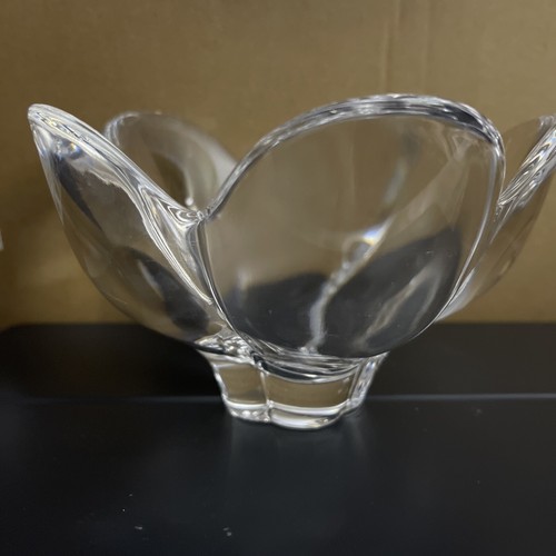 Orrefors Sweden Pomona Flower Shaped Crystal Bowl - Lars