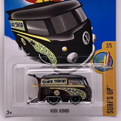 Hot Wheels Kool Kombi Volkswagen VW Bus Van Black 2017 Surf's Up 2/5 302/365 - [