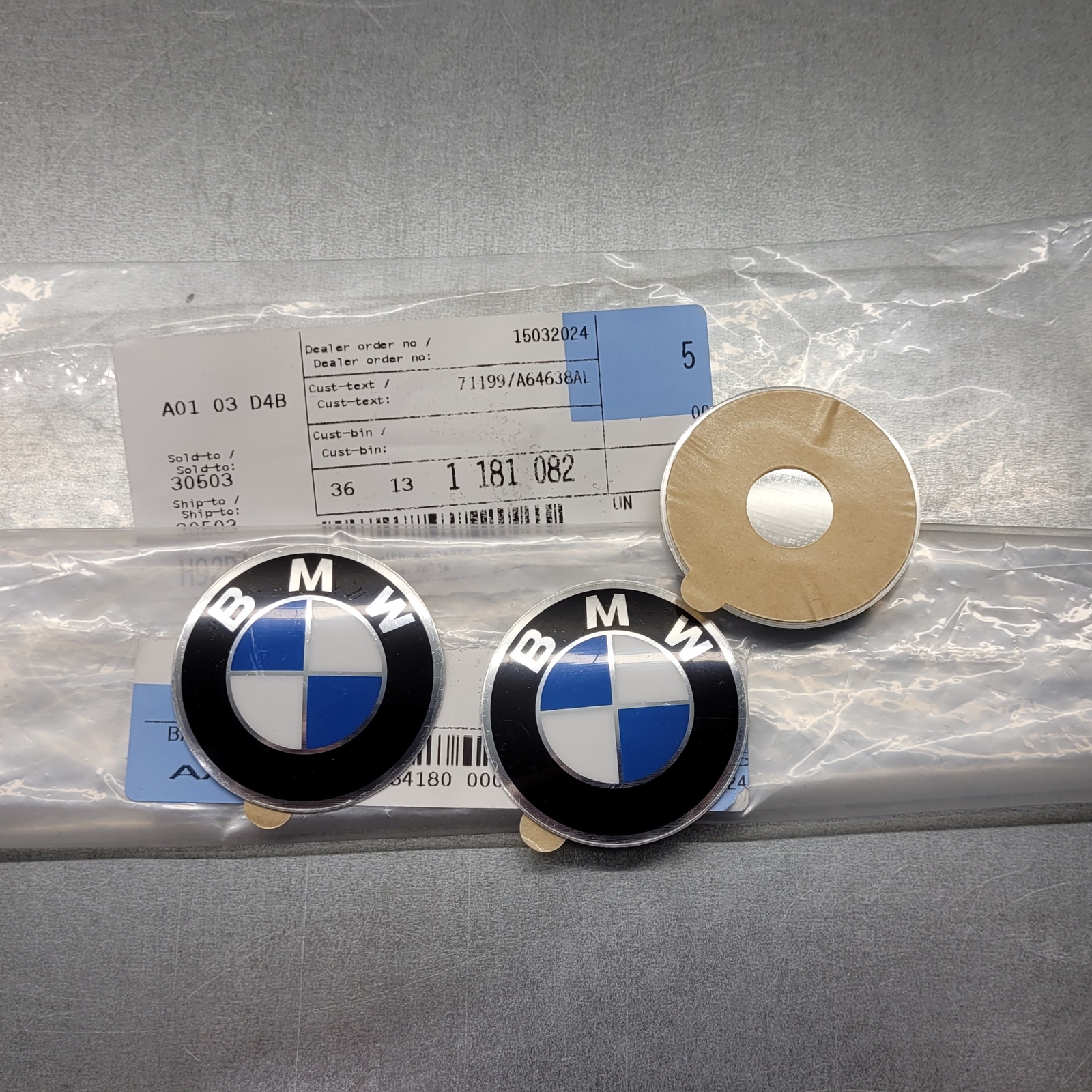 Genuine BMW Steering Wheel Emblem 45mm Badge Logo 1 3 5 6 7 8 X5