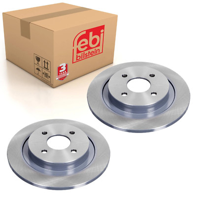 Pair of Rear Brake Disc Fits Ford Focus OE 4411312 Febi 43938