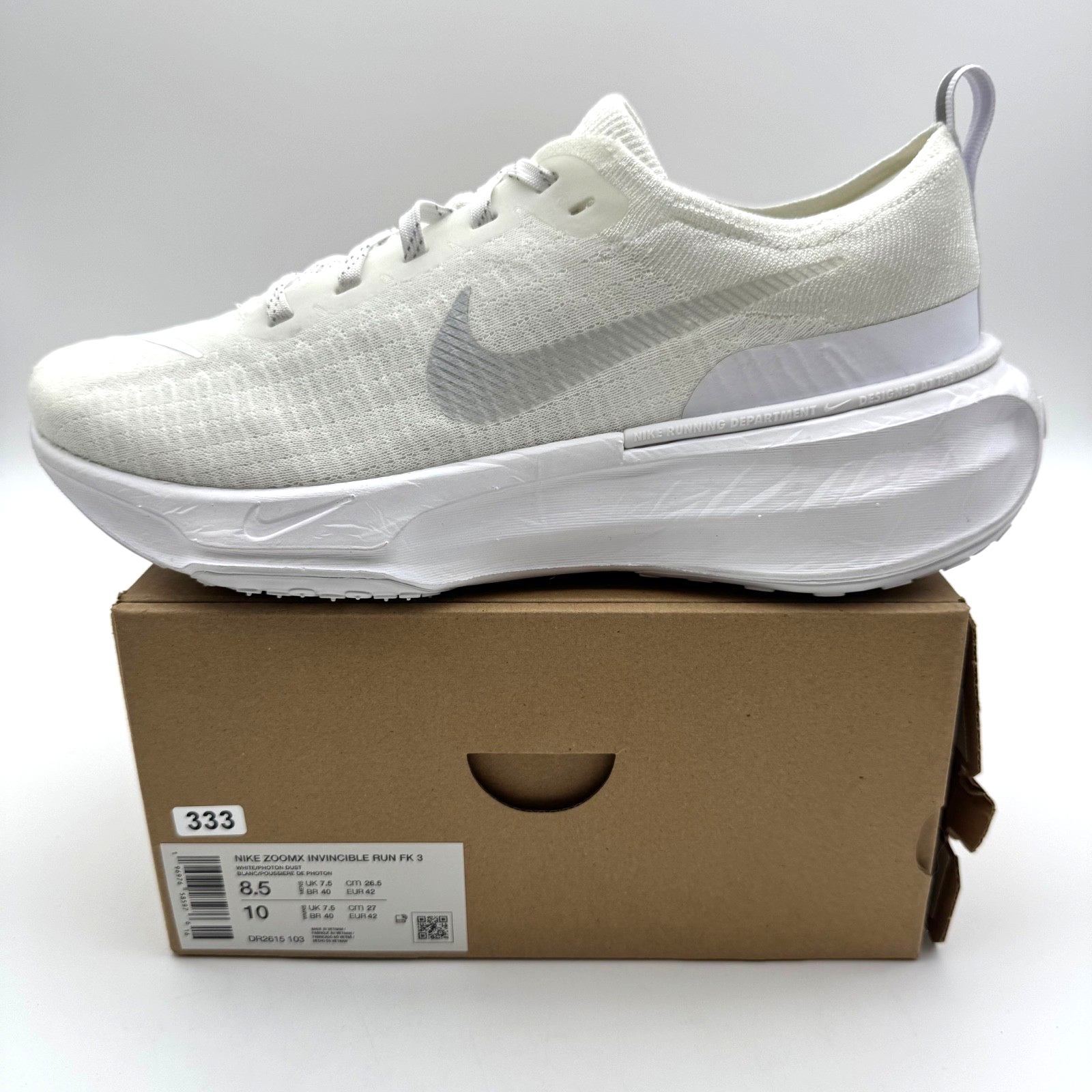 Nike ZoomX Invincible Run FlyKnit 3 White Dust DR2615-103 Men's