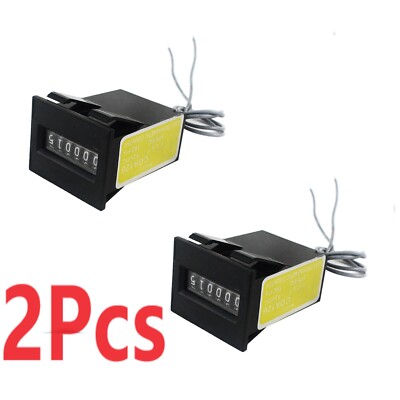 2x 6V 12V 15V DC Coin Meter Counter 6-Digit for Arcade Pinball Machines Kit