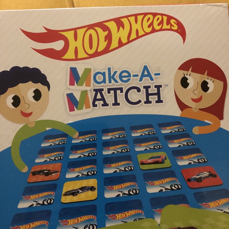 Hot Wheels Make-a-Match Educate Board Game Matching Children 3+ Sealed