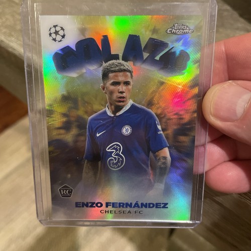 Enzo Fernandez 2022-23 Topps Chrome UCC Golazo Yellow