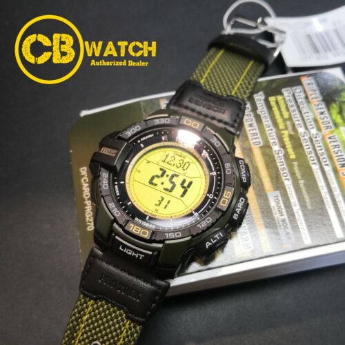 Pre-owned Casio Pro Trek Prg270 Triple Sensor Ver.3 Tough Solar Watch Prg-270b-3 Rare In Gray