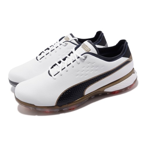 

Puma Proadapt White Navy Blazer Brown Spike Мужские кроссовки для гольфа Кроссовки 193849-05, Белый, Proadapt Hk
