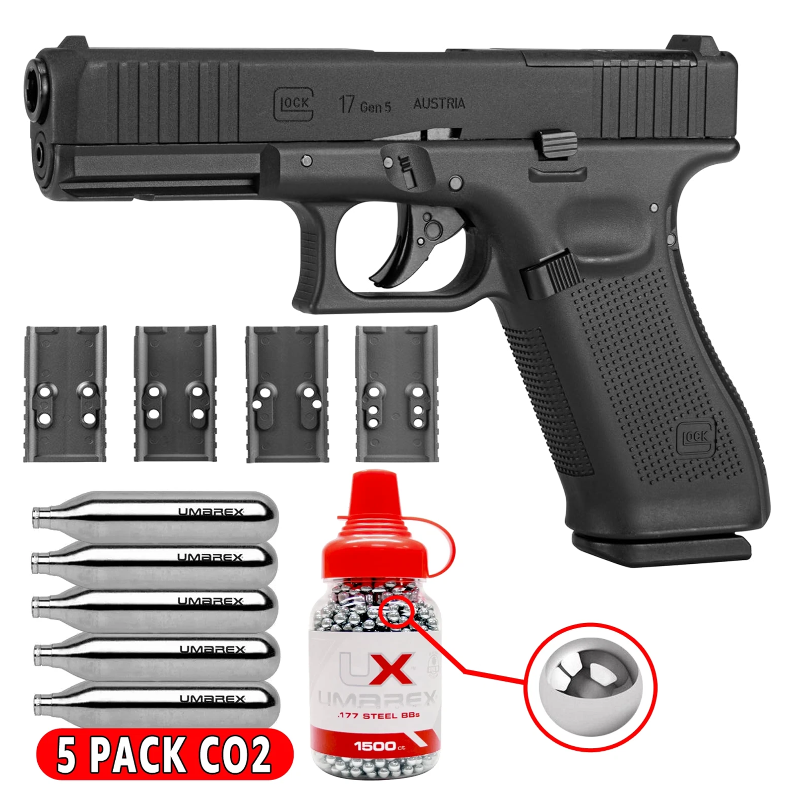 Umarex Glock 17 Gen5 MOS .177 Cal Air Pistol Full Blowback +