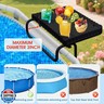 Above Ground Pool Bar, Poolside Table Serving Tray for Above-Ground Pools, Round and Oval Pool Accessories Swim Up Bar Fit for Most Frame Pools (Black)
