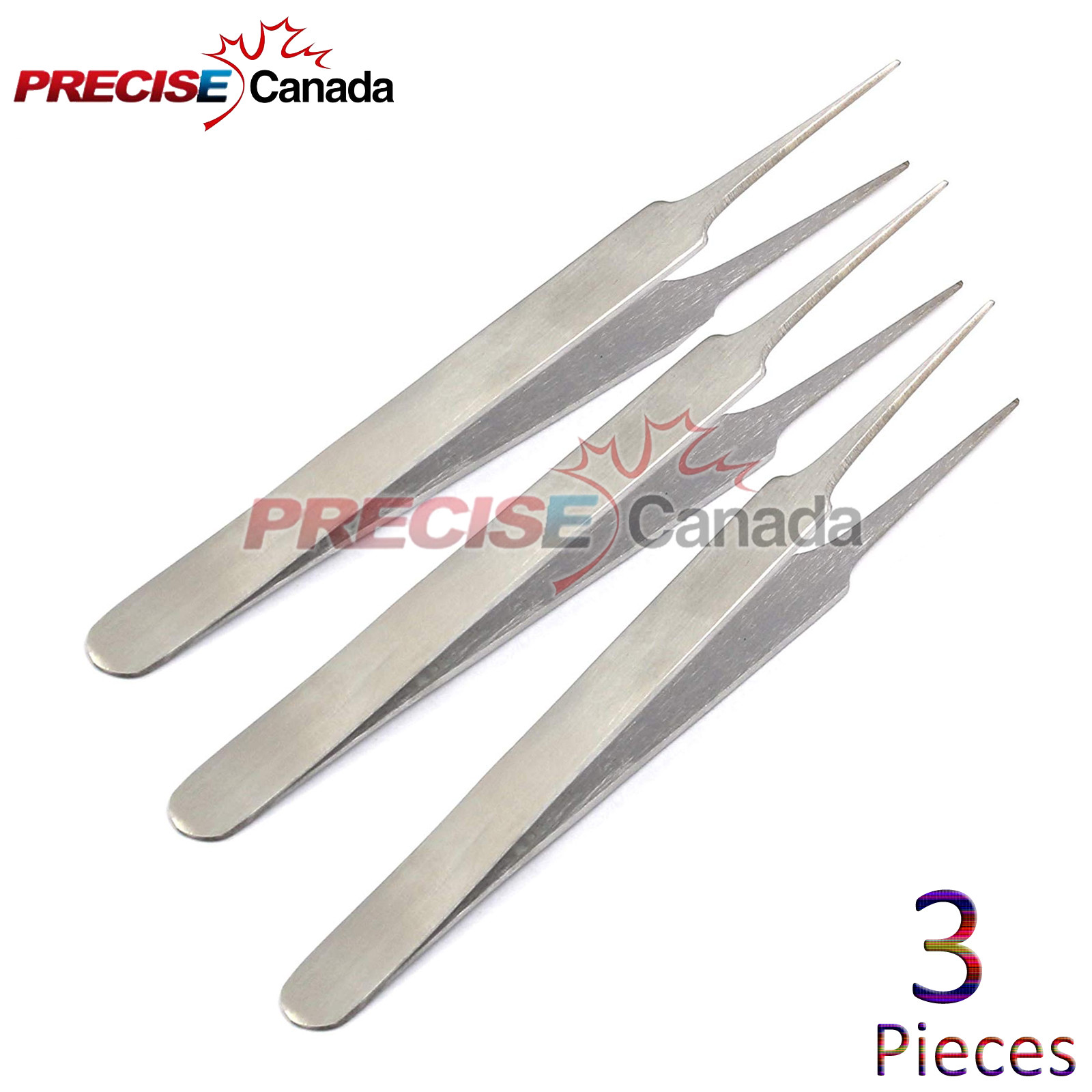 3pcs Jewelry Watch Maker Tweezers Fine Point Grasping Pick Up Tools