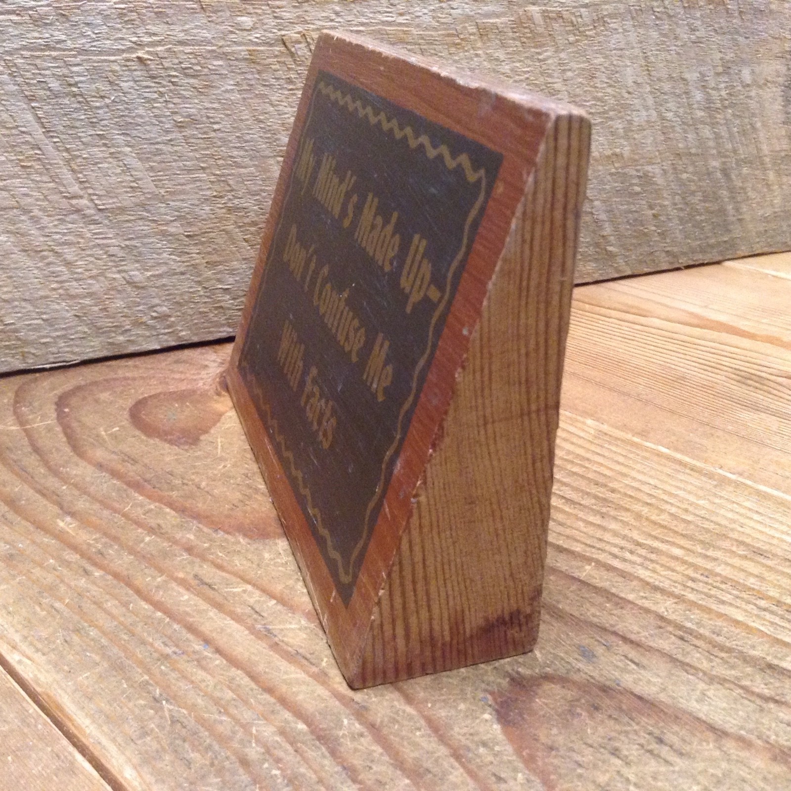 Vintage Redwood Souvenir Sequoia National Park Desk Plaque