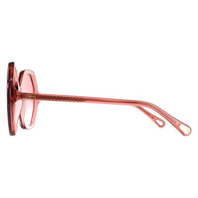 CHLOÉ CHLOE SUNGLASSES CH0008S ESTHER 003 PINK CRYSTAL PINK BROWN GRADIENT