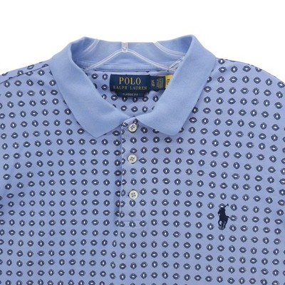 POLO RALPH LAUREN Polo Shirt 50/1 Interlock Floral Geometric Classic Fit XL