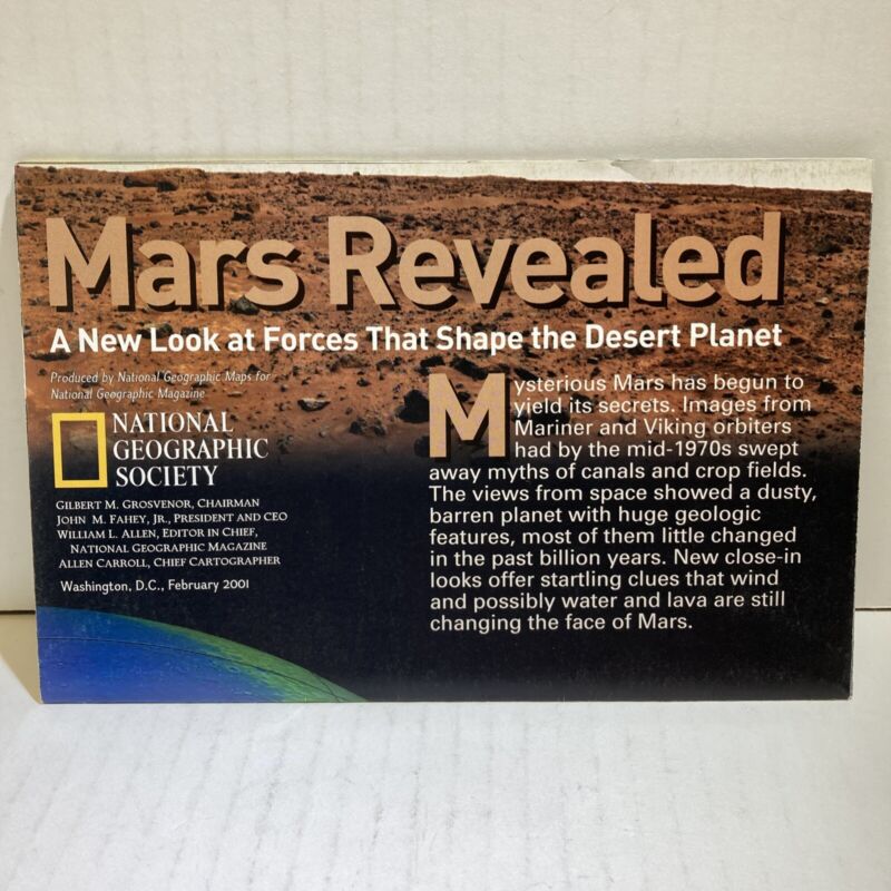 Mars Revealed - National Geographic Map Supplement (February 2001)