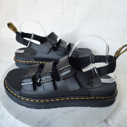 Dr. Martens SOLOMAN (サンダル) Soloman Men's Leather Strap Sandals Black – rue de can