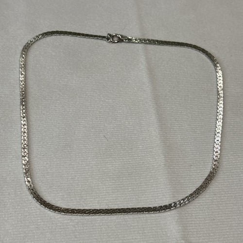 Mens Silver Flat Byzantine Chain Necklaces Solid 925