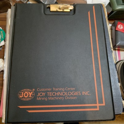 MINING STICKER, EXTREMELY RARE 1980'S JOY CUSTOMER TRAINING CENTER CLIP BOARD