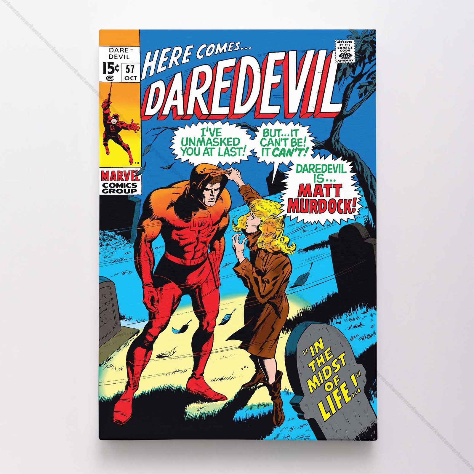 Daredevil Poster Canvas Vol 1 #57 Comic Book Art Print