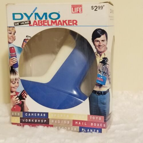 Vintage Dymo Model 1800 Orange Label Maker From 70's With Ori...
