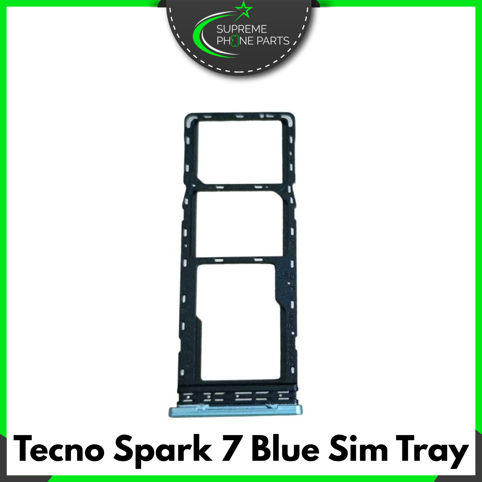 For Tecno Spark 7 Replacement Sim Tray Holder Slot ( Blue ) - UK Seller