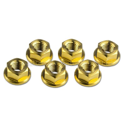 6x Triumph Speed Triple 2011-2015 Gold M8 x 1.25 Titanium Rear Sprocket Nuts