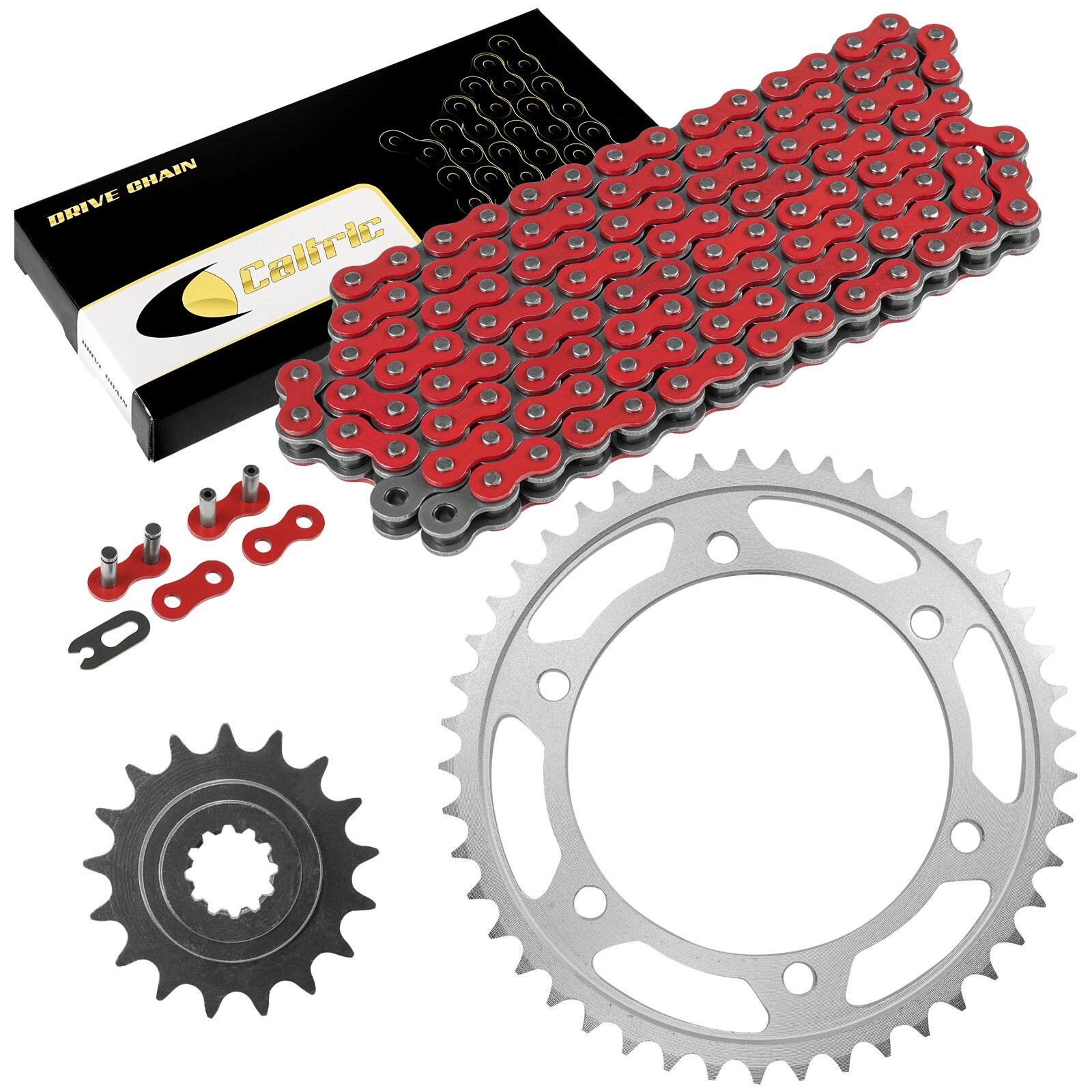 Red Drive Chain And Sprocket Kit for Kawasaki ZR1100C