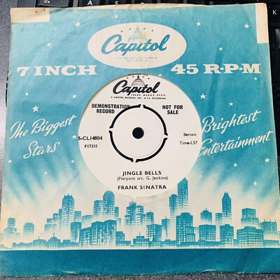 FRANK SINATRA ''JINGLE BELLS / MISTLETOE & HOLLY'' 1957 UK CAPITOL 45 & SLEEVE