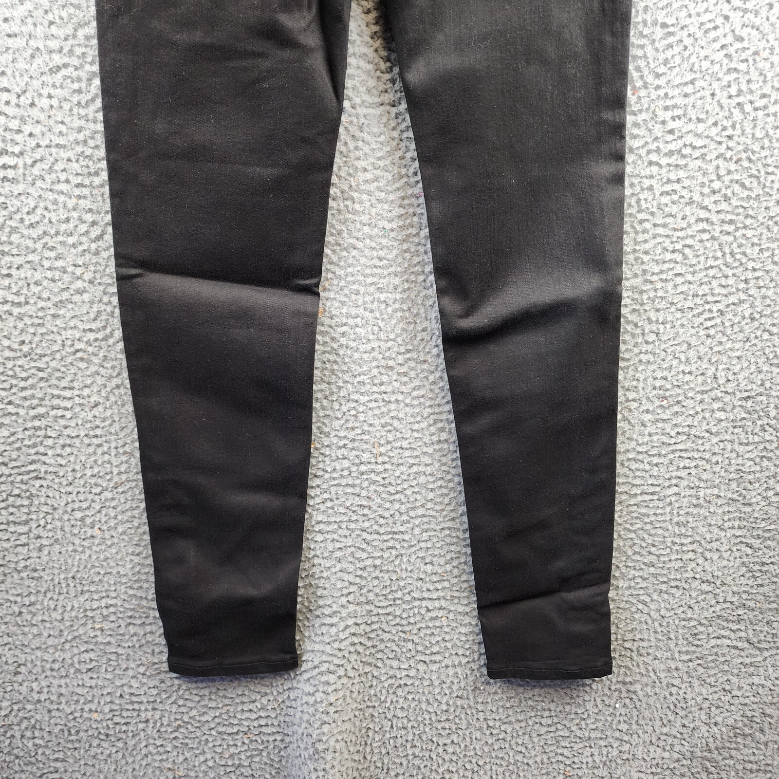 FRAME The Snapped High Rise Cropped Skinny Jeans Women's 24 Black Button Zip - Picture 12 of 14
