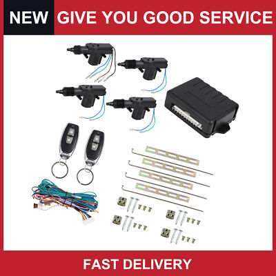 Universal 4 Doors Car Central Lock Locking Keyless Entry System Kit Pack of 1