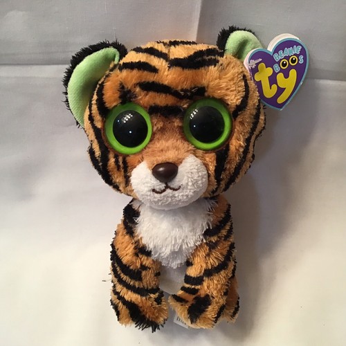 Ty Beanie Baby Boo Stripes Tiger 6” Plush Doll Big Eyes 2013