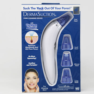 Dermasuction Bulbhead Blackhead and Pore Cleaning Tool Device with Vacuum Action