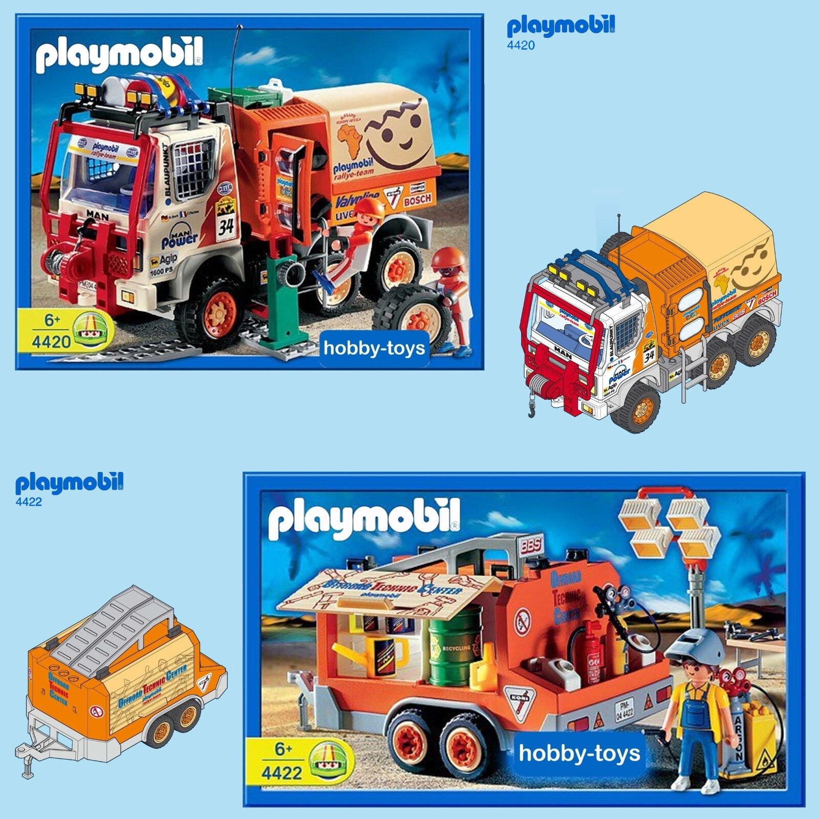 Playmobil 4420 4422 * PARIS DAKAR OFFROAD RALLY TRUCK Playmobil 4420 4422 * PARIS DAKAR OFFROAD RALLY TRUCK