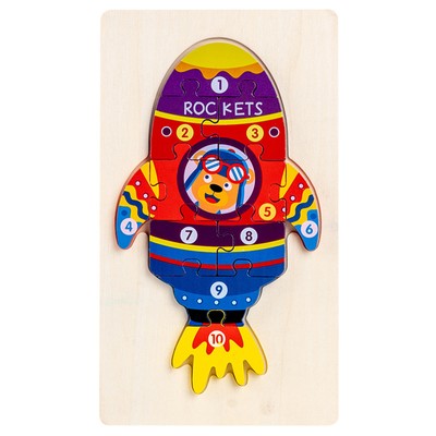 1 Set Educational Toys Three-dimensional Hand-eye Coordination Rockets Design F