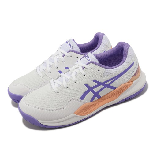 

Asics GEL-Resolution 9 GS White Amethyst Purple Kids Women Tennis 1044A067-101, Белый, Gel-resolution 9 Gs