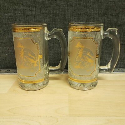 Cripple Creek Colorado Glasses, By Culver 22K Gold