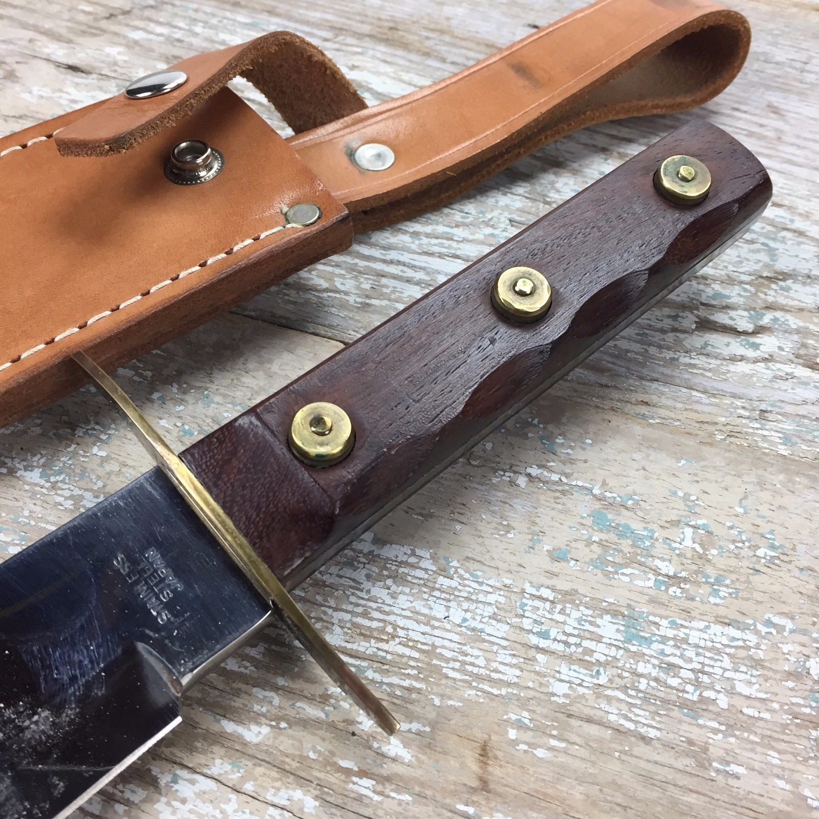 LARGE Original Bowie Knife Japan, w/Sheath,13