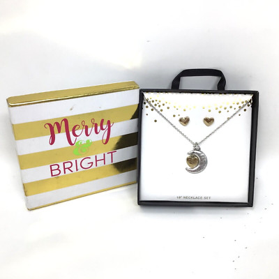 Sister Love You to the Moon and Back Necklace Earring Set Walmart