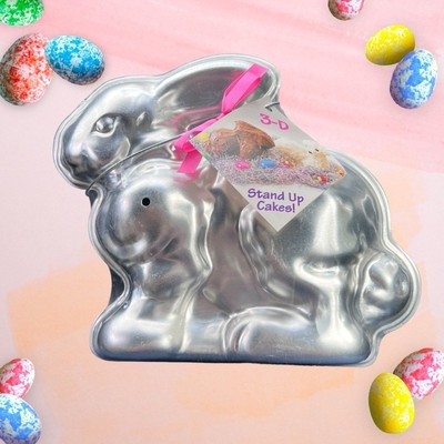 Nordic Ware 3-D Aluminum Stand Up Rabbit Cake Pan Easter Bunny - New