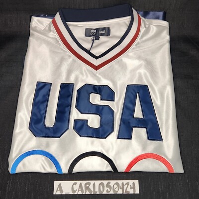 KITH for Team USA Faille Jersey Warmup Shirt Size L New with Tags